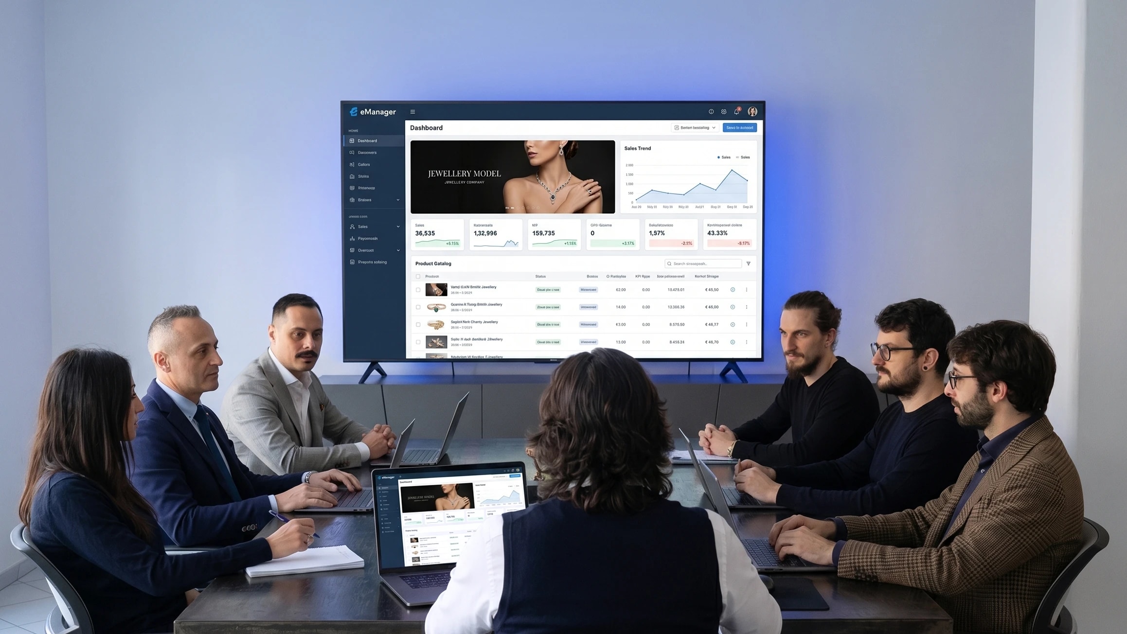 eManager — Plattform-Illustration