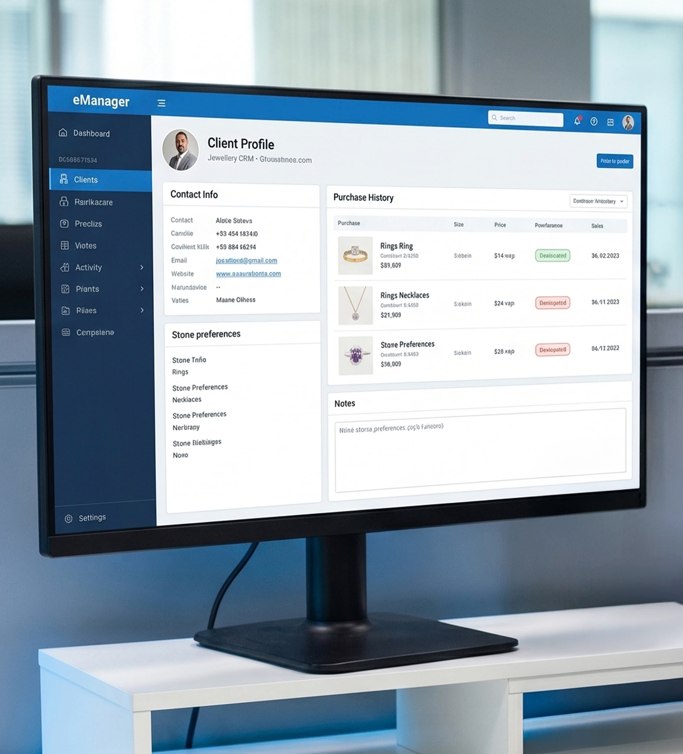 Illustration CRM, Kunden und Beziehungen
