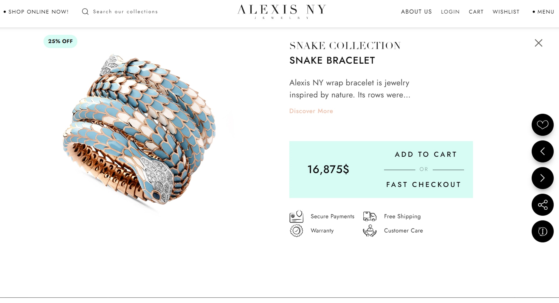 Site e-commerce Alexis NY — 1