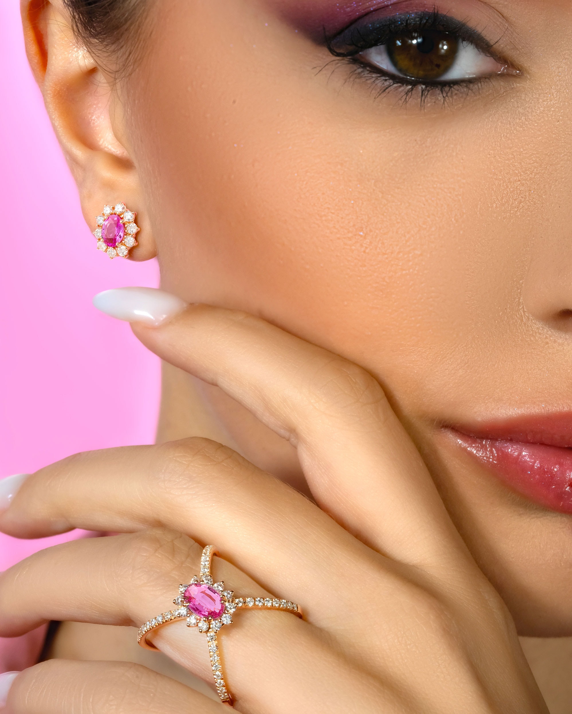 Sesión fotográfica de joyas de Diamonds&Co - Moodboard rosa — 2