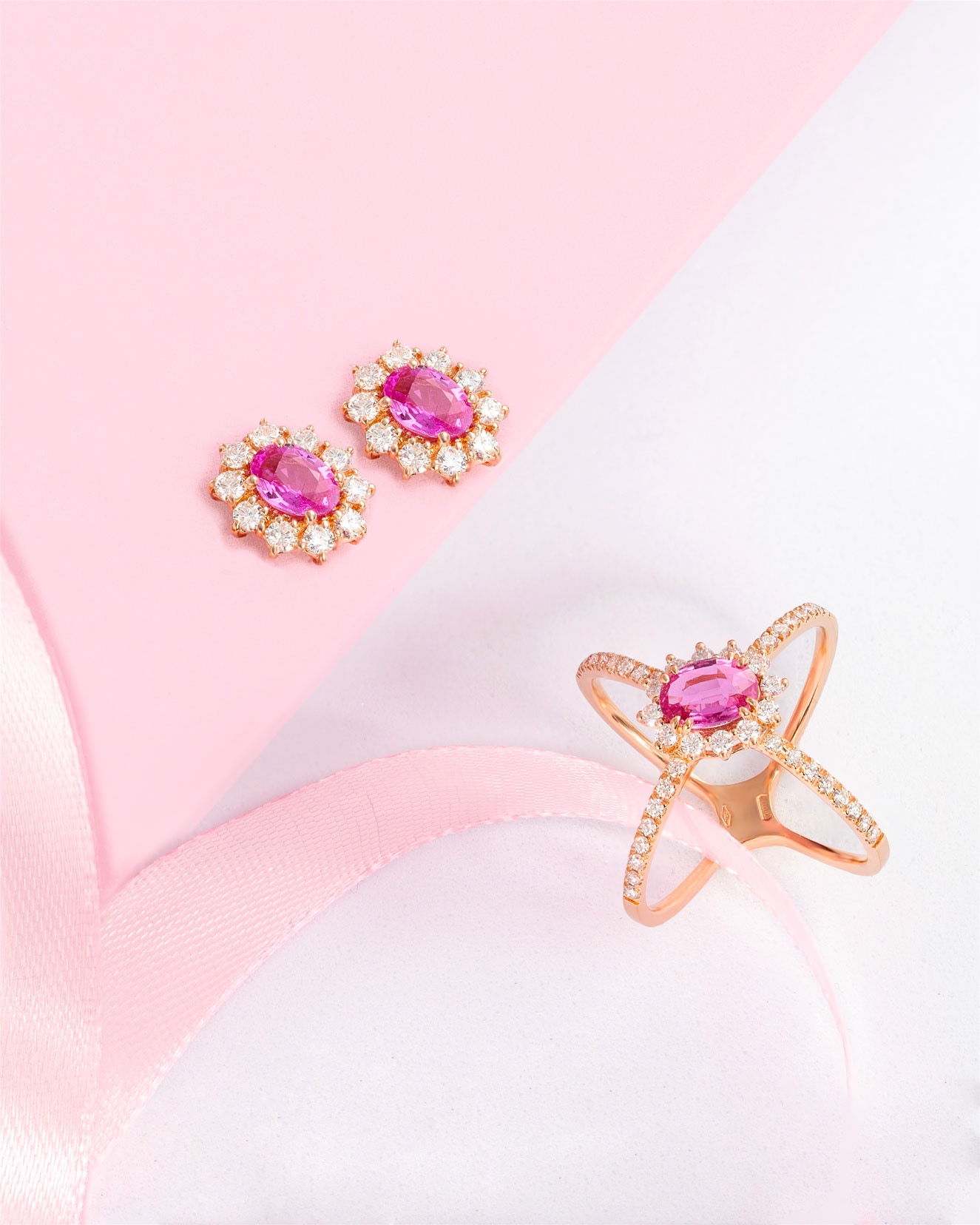 Sesión de fotos de joyería Diamonds&Co - Moodboard rosa — 7