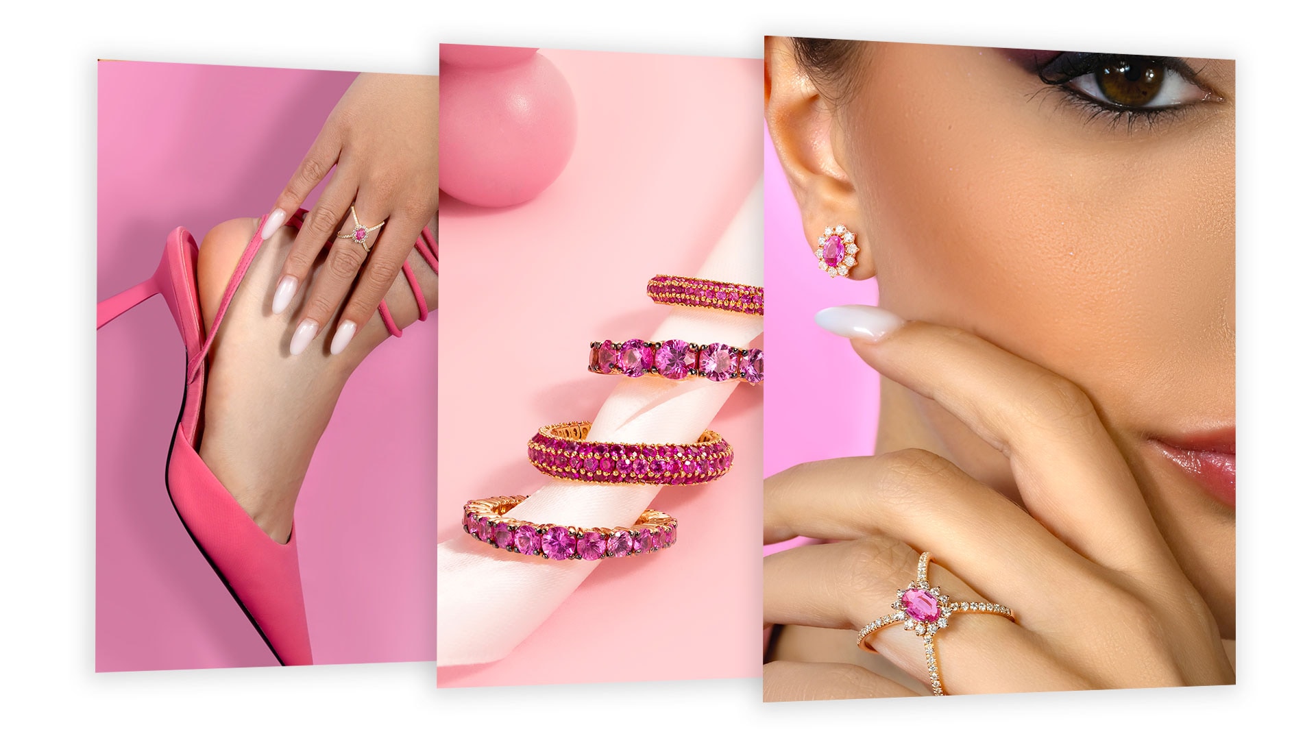 Sesión de fotos de joyería Diamonds&Co - Moodboard rosa — 1