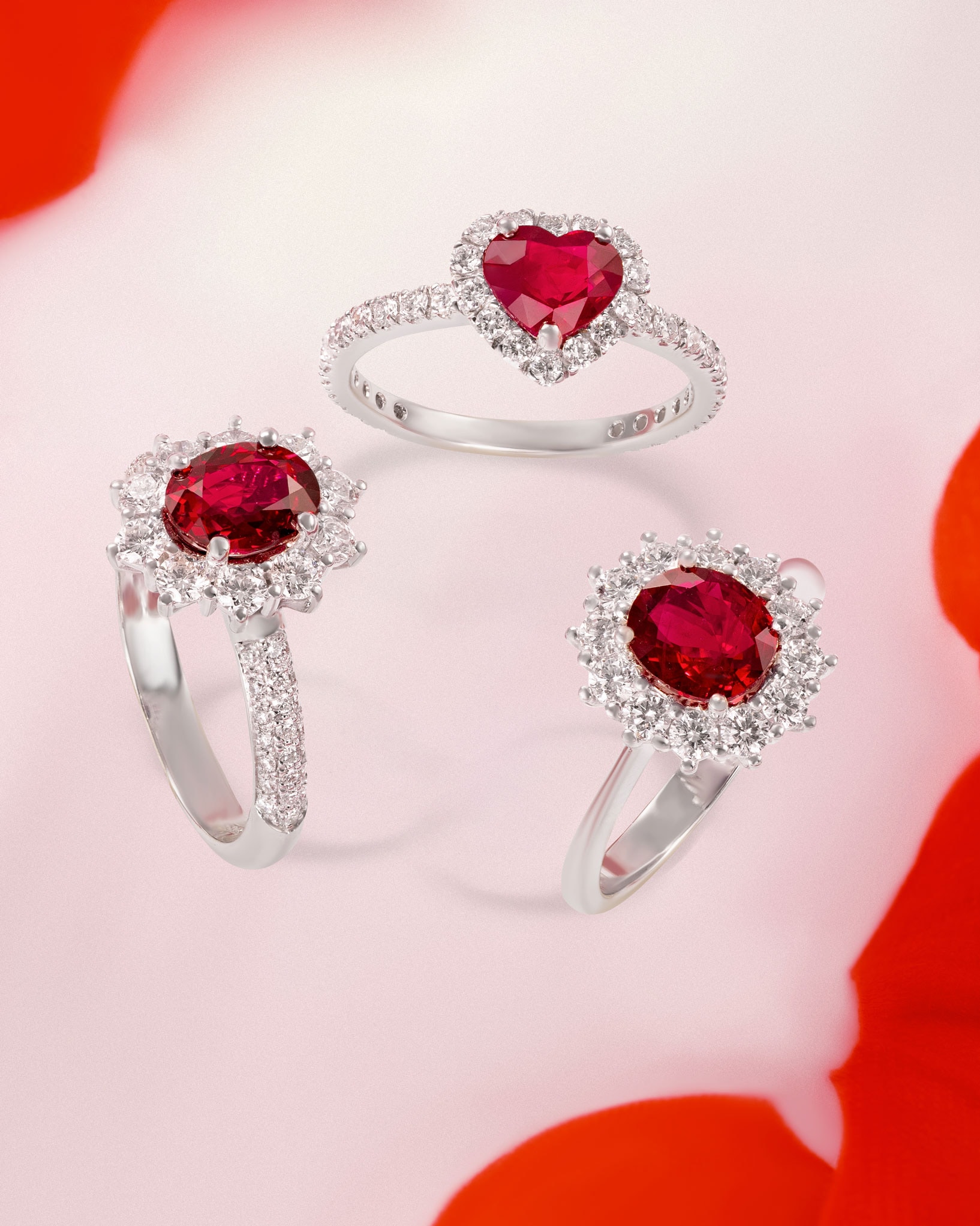 Diamonds&Co Shooting-Schmuck, rotes Farbkonzept – 5