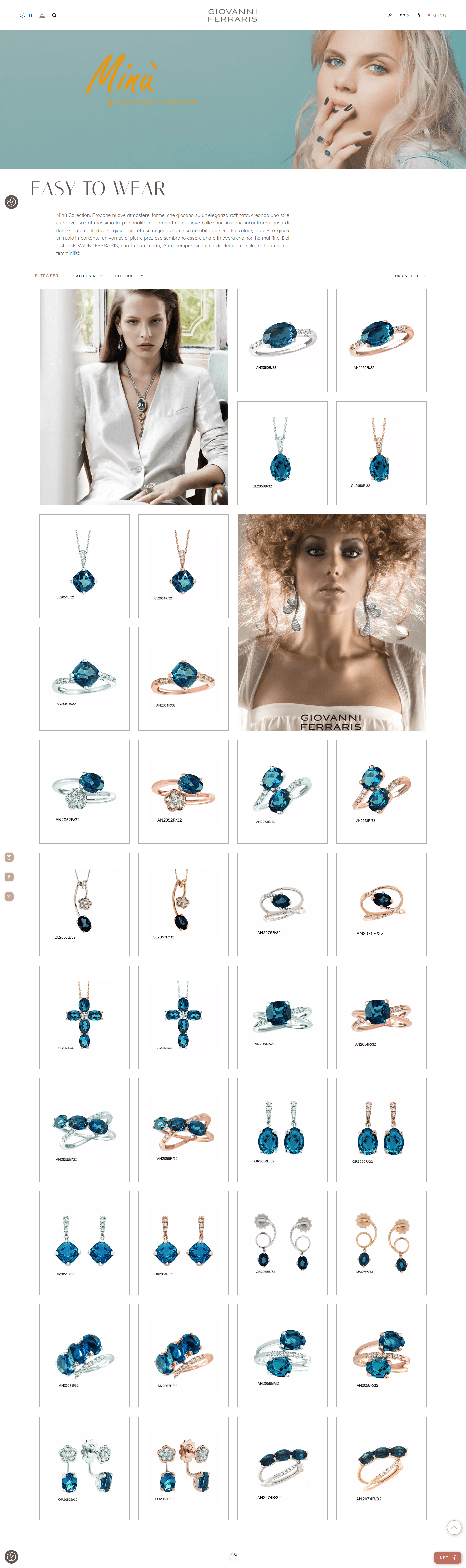 Sitio web de comercio electrónico Ferraris Gioielli — 3