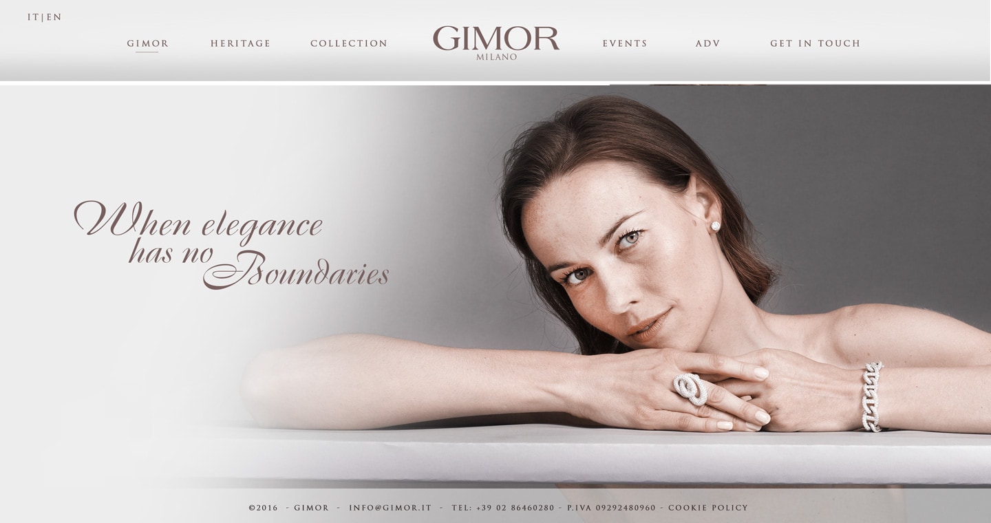 Sitio web de Gimor Milano — 2