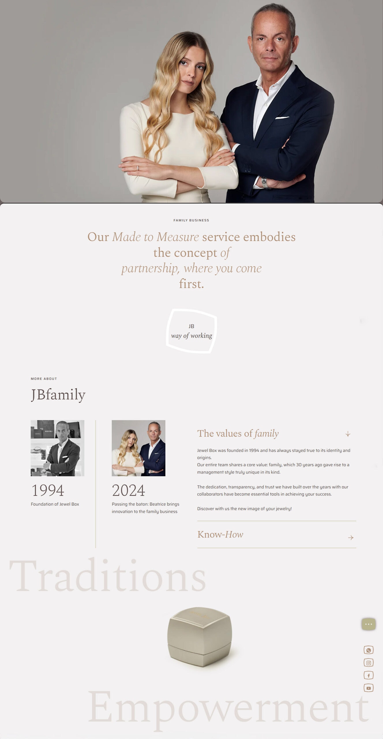 Sitio web de JewelBox — 3
