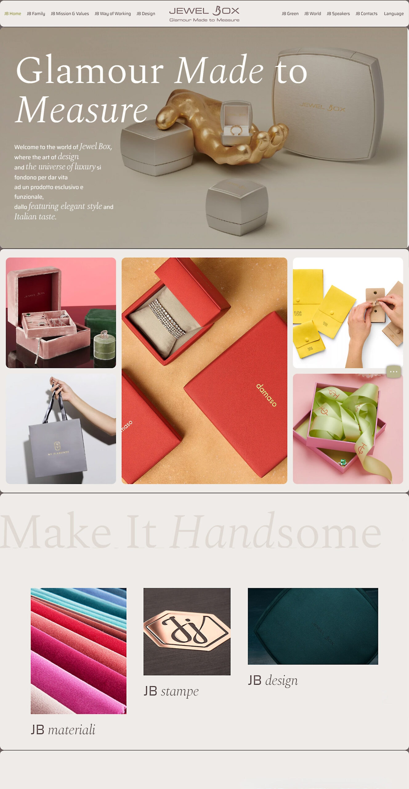 Sitio web de JewelBox — 2