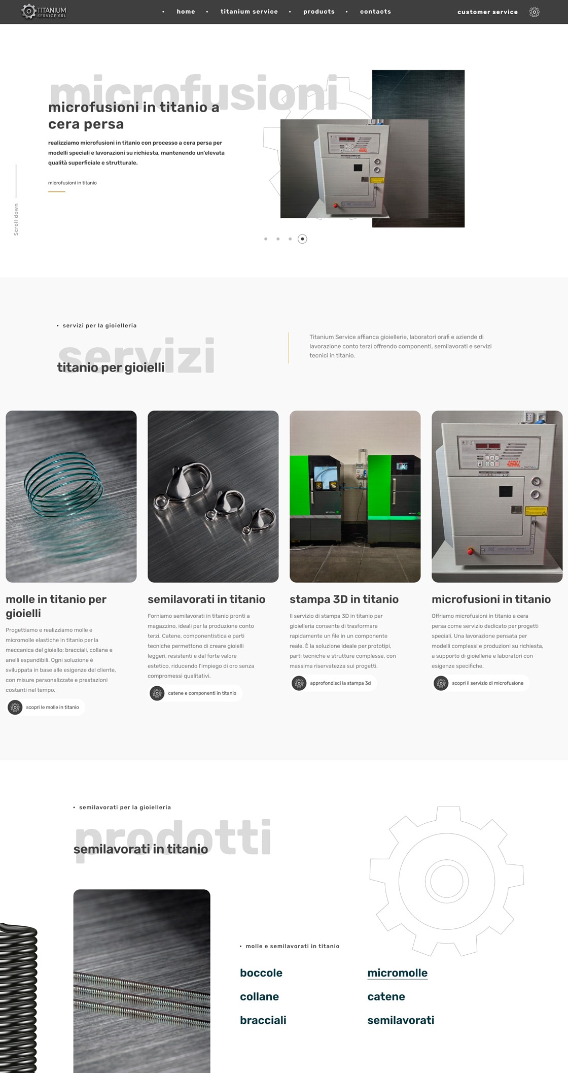 Sitio web de comercio de información de Titanium Service - 2