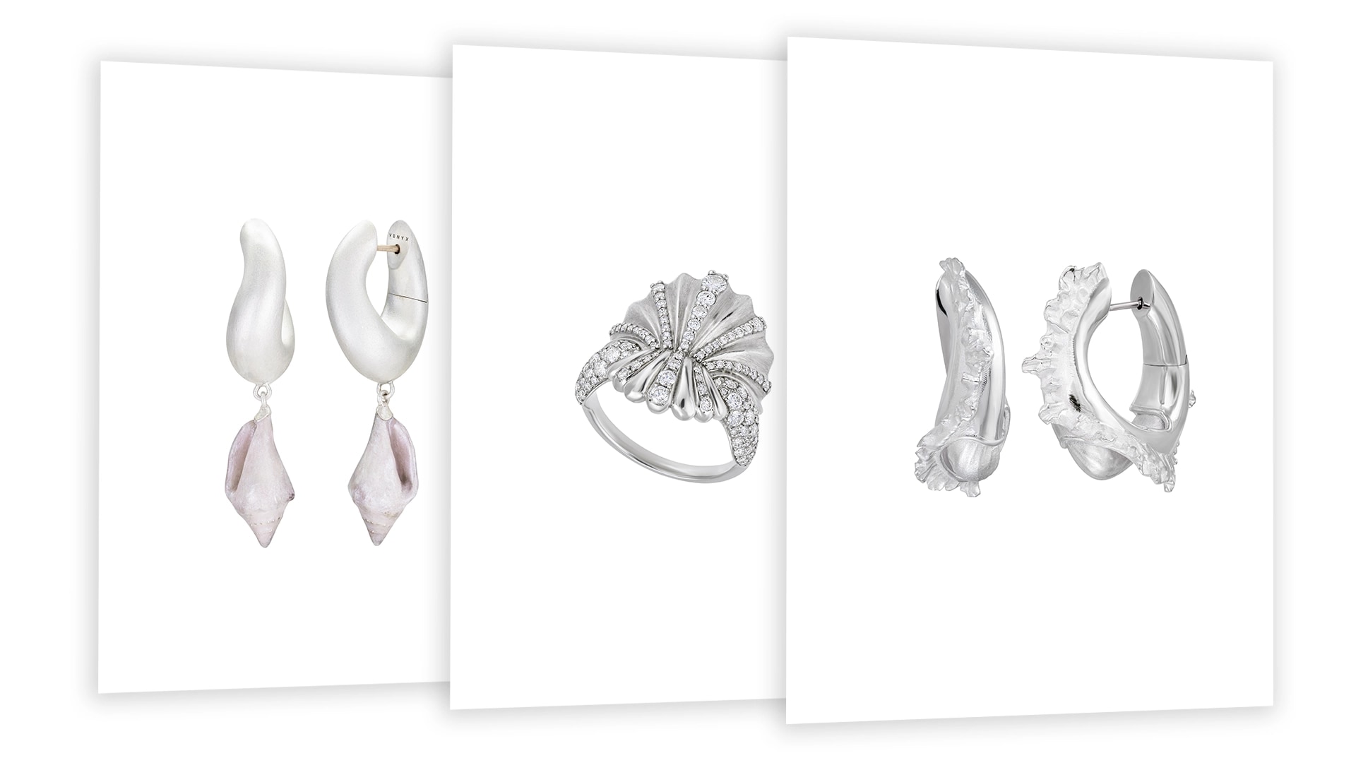 Venyx World — E-Commerce-Mock-up mit Schmuck-Stillleben