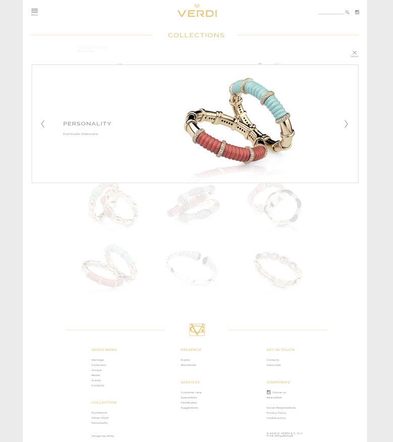 Sitio web de Verdi Gioielli — 7