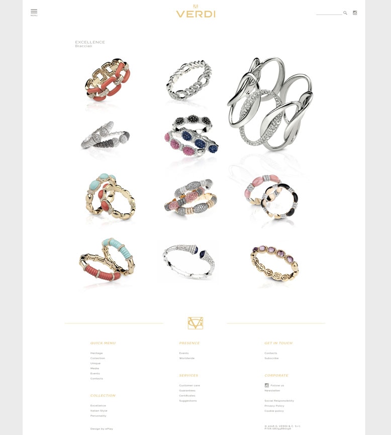 Sitio web de Verdi Gioielli — 6