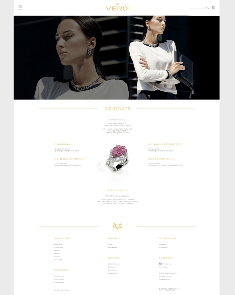 Sitio web de Verdi Gioielli — 9