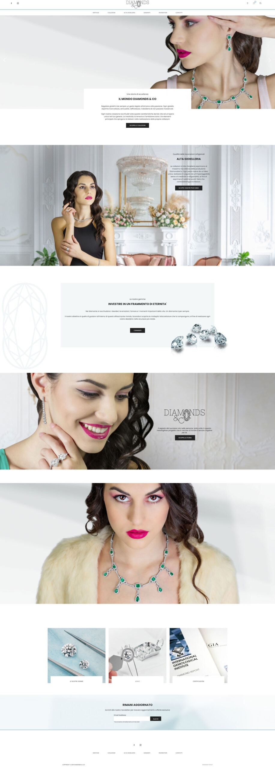 Info-Commerce-Website von Diamonds&Co – 2