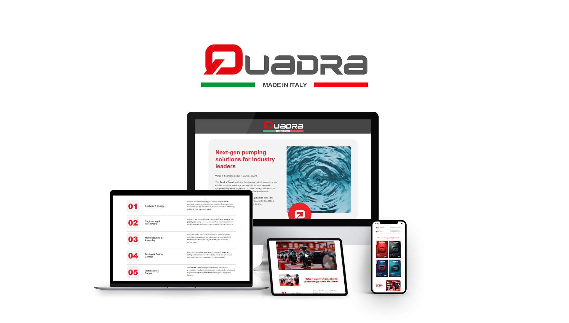 Quadra einseitige Website – 1