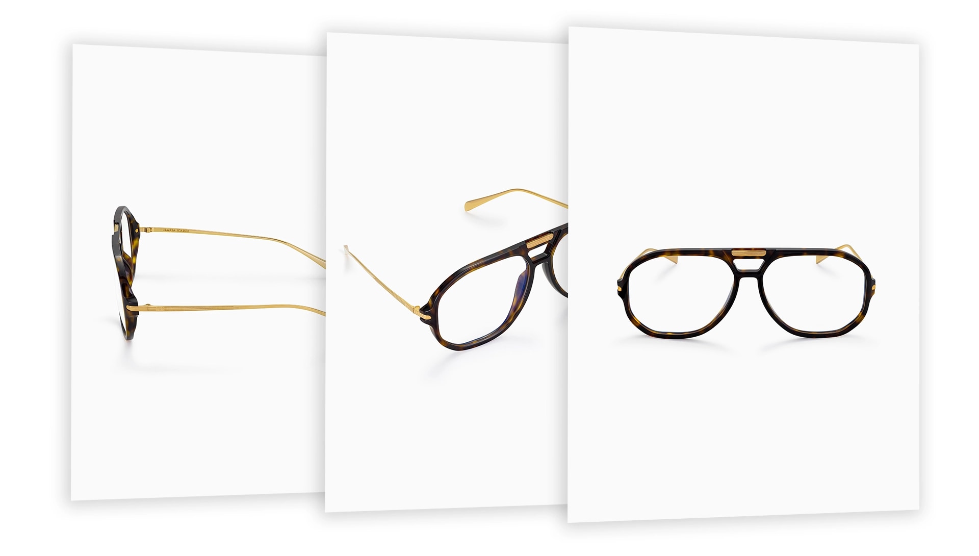 Ilaria Icardi — E-Commerce-Mock-up mit Eyewear-Stillleben