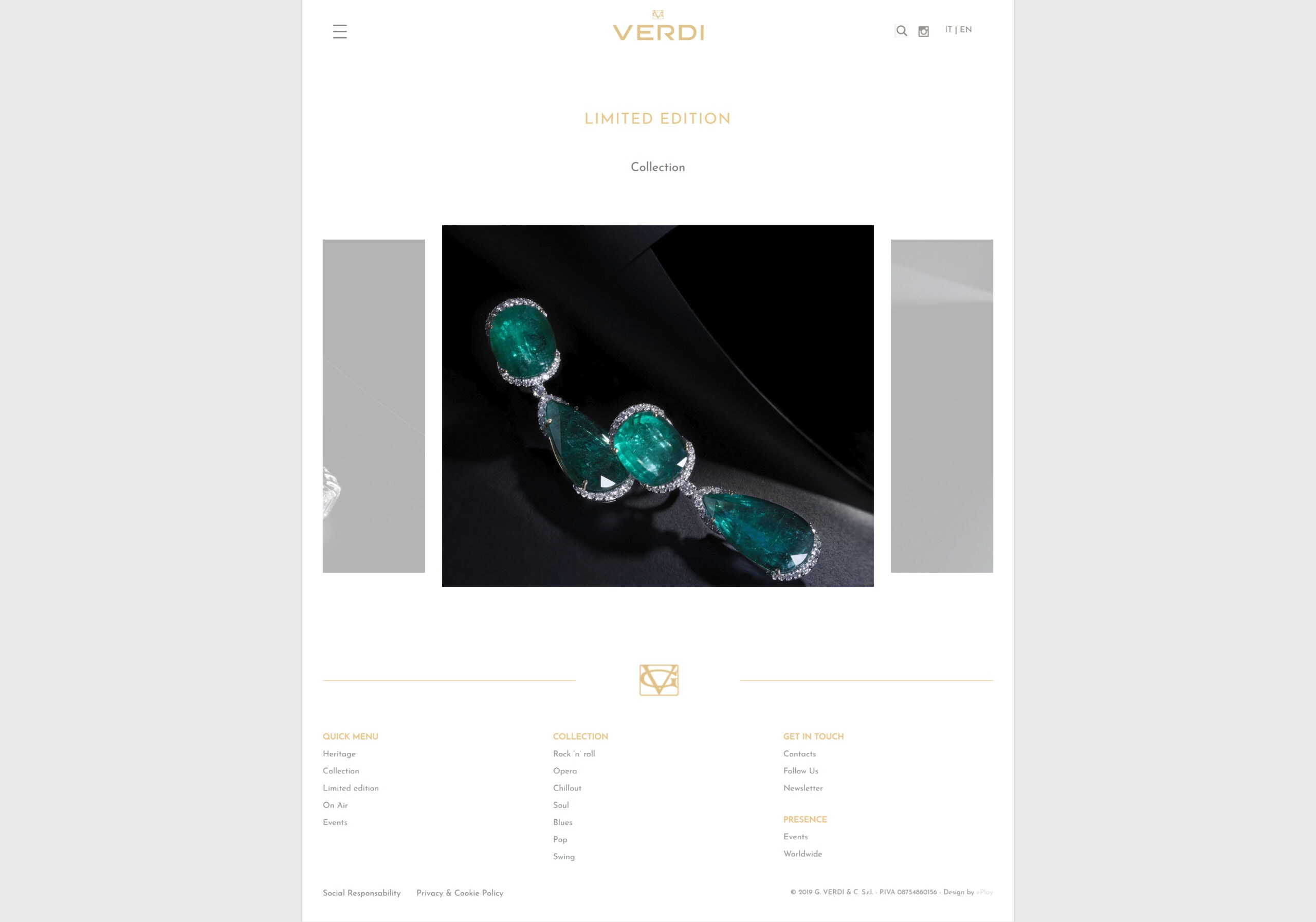 Neugestaltung der Website von Verdi Gioielli – 4