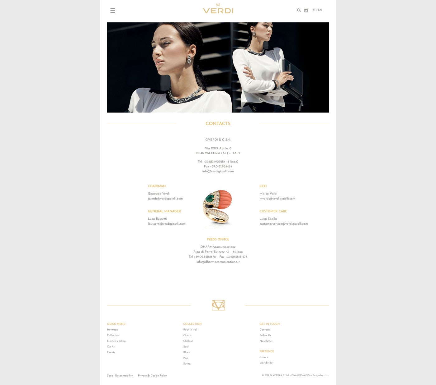 Neugestaltung der Website von Verdi Gioielli – 8