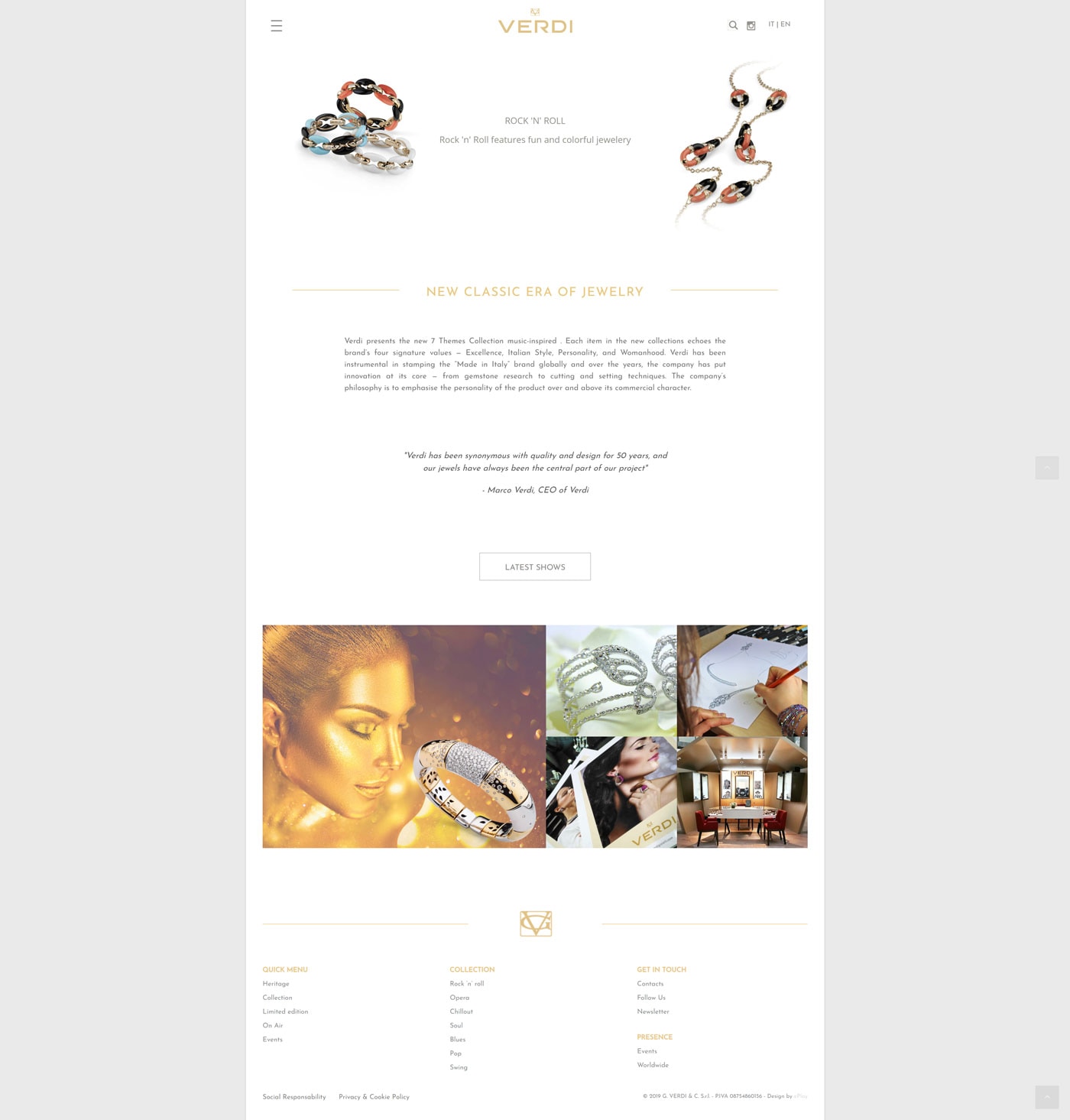 Neugestaltung der Website von Verdi Gioielli – 2
