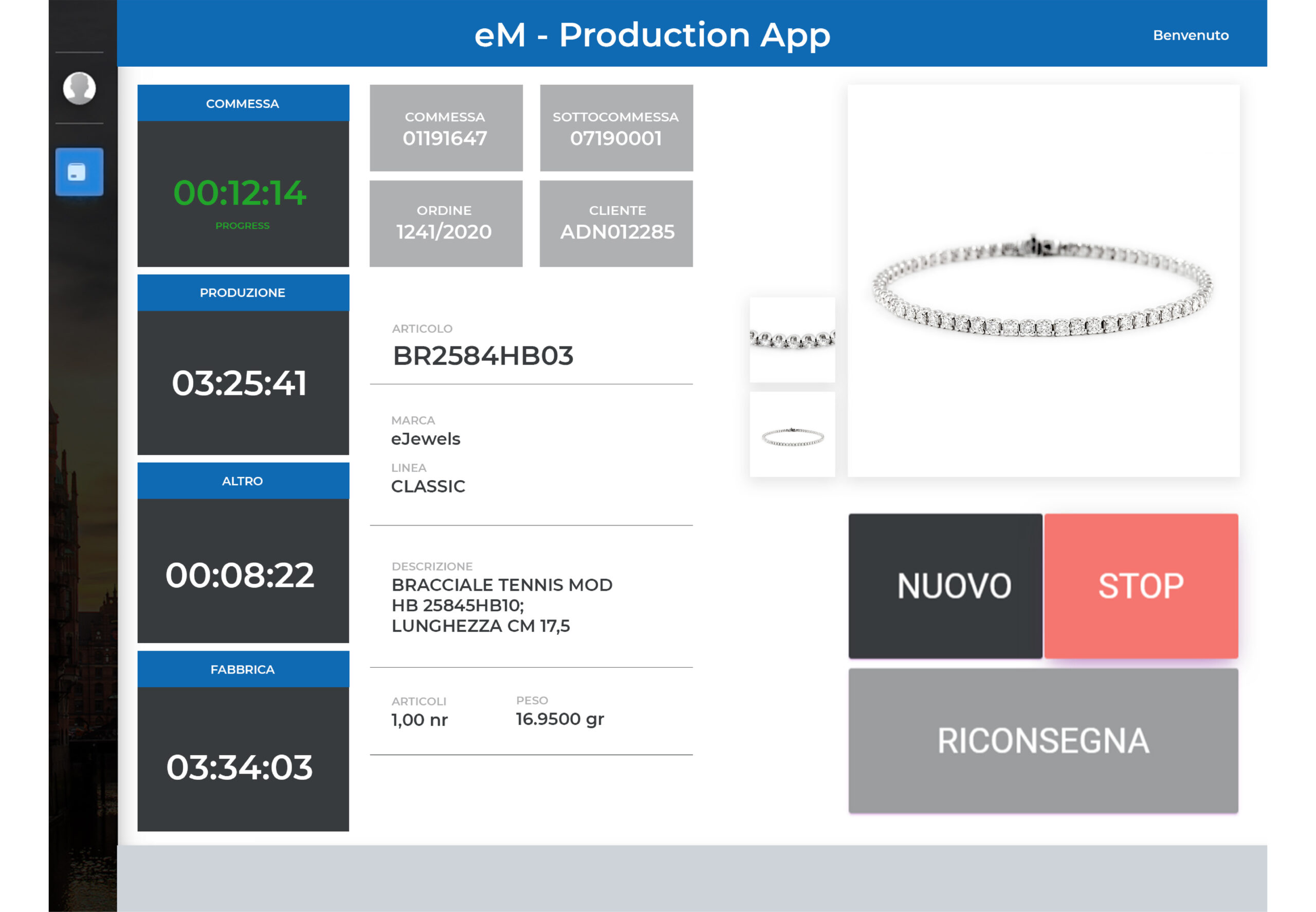 tracciabilità produzione, registrazione tempi, registrazione cali, controllo qualità, fasi di lavorazione, controllo fabbrica, gestionale orafo, produzione gioielleria